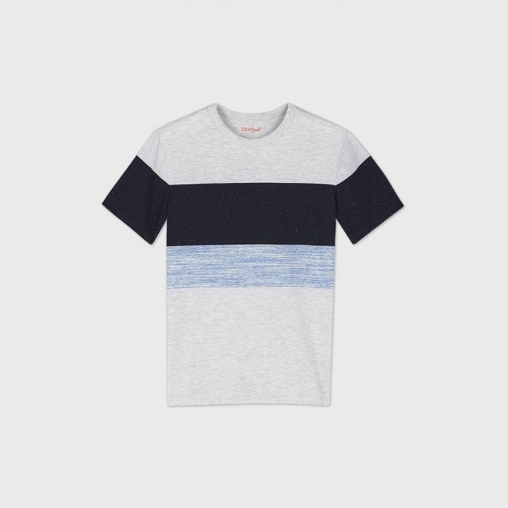 Boys' Short Sleeve Colorblock T-shirt - Cat & Jack Blue/navy