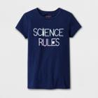 Girls' Short Sleeve Science Graphic T-shirt - Cat & Jack Navy