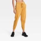 Women's Mid-rise French Terry Acid Wash Tart Jogger Pants With Side Panel - Joylab Gold