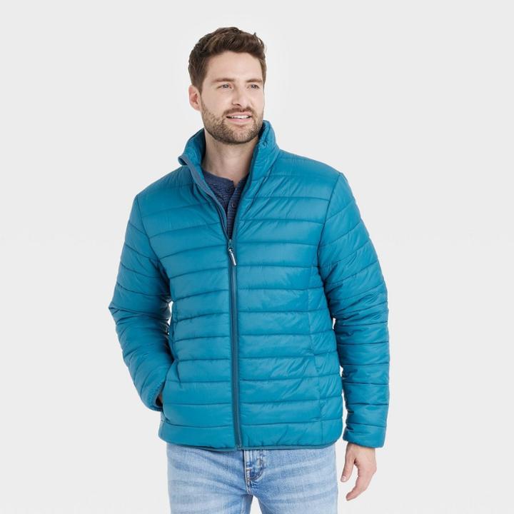 Men's Lightweight Puffer Jacket - Goodfellow & Co Blue