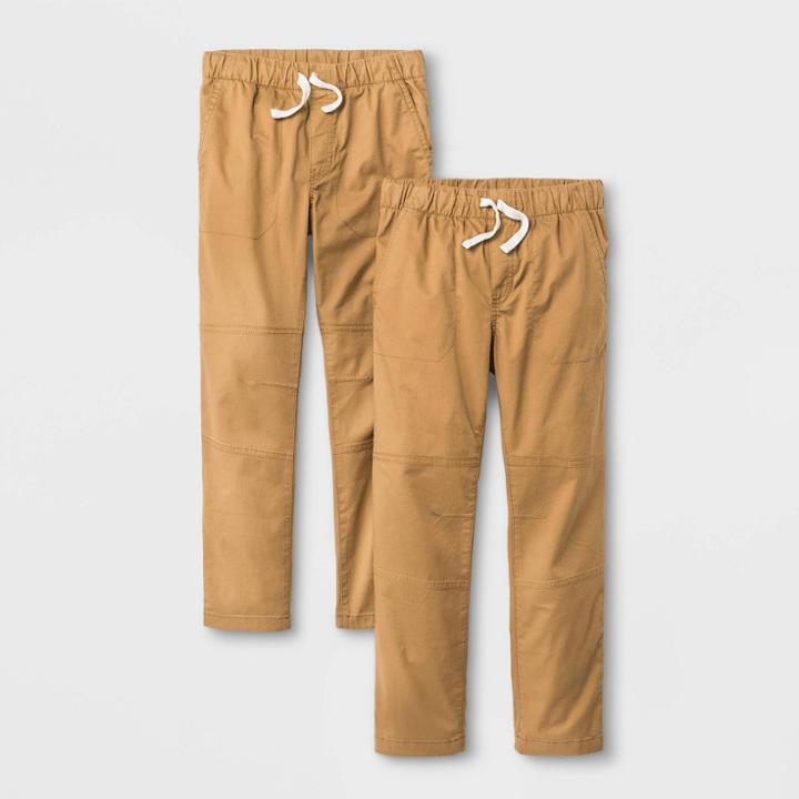 Boys' 2pk Pull-on Pants - Cat & Jack Brown