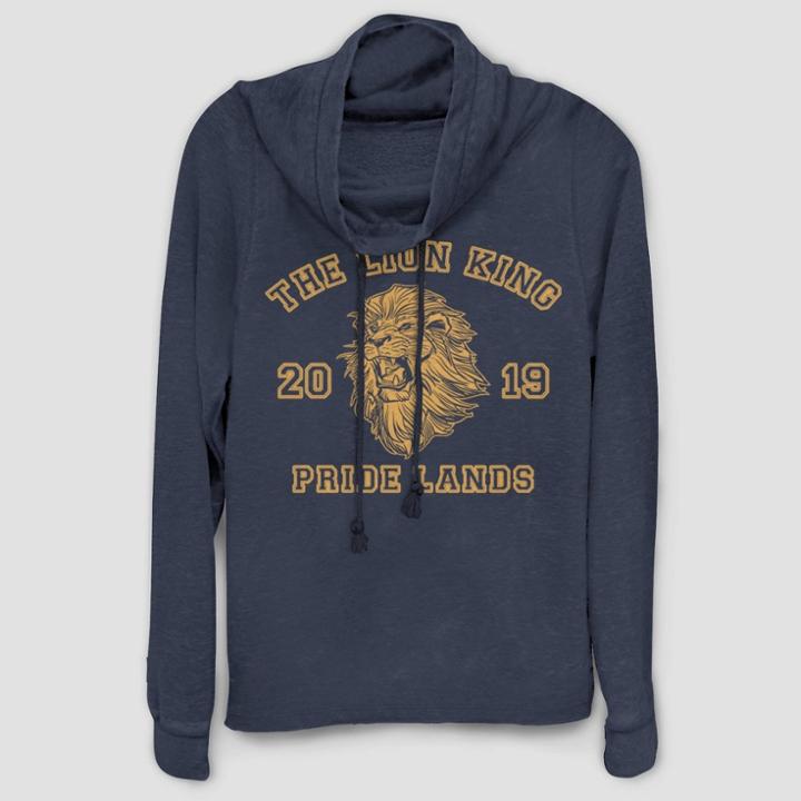 Disney Women's Pride Lands Simba Cowl Neck Sweatshirt (juniors') - Navy