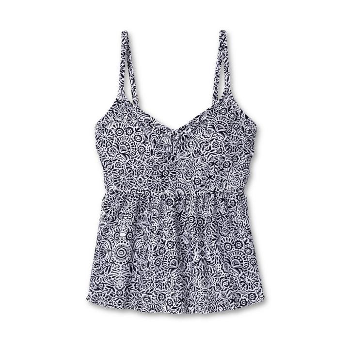 Women's Post-mastectomy Bralette Tankini Top - Kona Sol Black Xs, Women's,