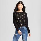 Women's Disney Mickey Foil Graphic Sweatshirt (juniors') - Black