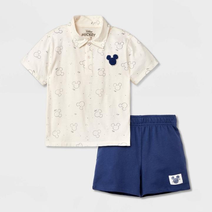 Toddler Boys' Disney Mickey Mouse Golf Top And Bottom Set - 12m, One Color