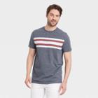 Men's Standard Fit Short Sleeve Striped Crew Neck T-shirt - Goodfellow & Co Xavier Navy