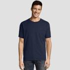 Hanes Men's Short Sleeve 1901 Garment Dyed Pocket T-shirt - Navy (blue)
