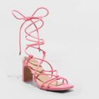 Women's Bria Strappy Heels - A New Day Pink