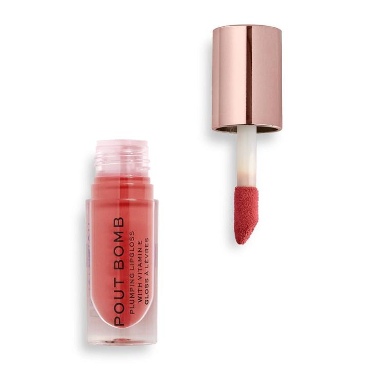 Makeup Revolution Pout Bomb Plumping Lip Gloss - Peachy