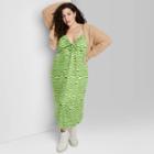 Women's Plus Size Tie Back Slip Dress - Wild Fable Green Wave