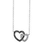 Target Silver Plated Marcasite And Crystal Heart Pendant - 18.5, Girl's, Silver/metallic