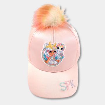 Abg Accessories Girls' Shopkins Baseball Cap With Pom Unicorn - Peach, Pink