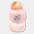 Abg Accessories Girls' Shopkins Baseball Cap With Pom Unicorn - Peach, Pink