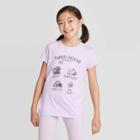 Petitegirls' Short Sleeve Moon Rocks Graphic T-shirt - Cat & Jack Lilac Xs, Girl's, Purple