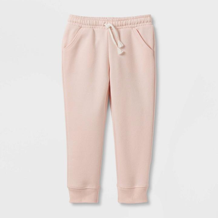 Toddler Girls' Solid Fleece Jogger Pants - Cat & Jack