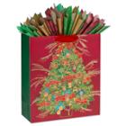 Papyrus 1ct Christmas Classic Gift Bag With Tissue Paper,