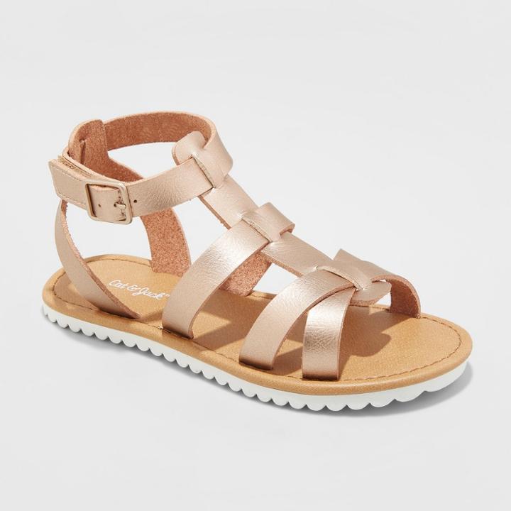 Girls' Mya Gladiator Sandals - Cat & Jack Rose Gold