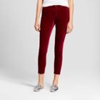 Women's Jeans High Rise Skinny Velveteen - Mossimo Burgundy