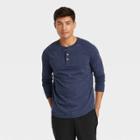 Men's Regular Fit Long Sleeve Henley T-shirt - Goodfellow & Co Navy