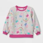 Toddler Girls' Peppa Pig Printed Pullover Sweatshirt - 2t, Gray/grey/pink