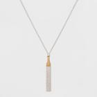 Target Textured Metal Bar Long Pendant Necklace - Universal Thread,