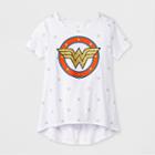 Girls' Dc Comics Wonder Woman Vintage Short Sleeve T-shirt - White