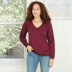 Women's Lace Detail Sweatshirt - Knox Rose Red