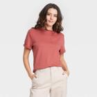 Women's Short Sleeve T-shirt - A New Day Dark Pink