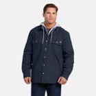 Dickies Men's Relaxed Fit Hooded Shirt Jacket - Navy