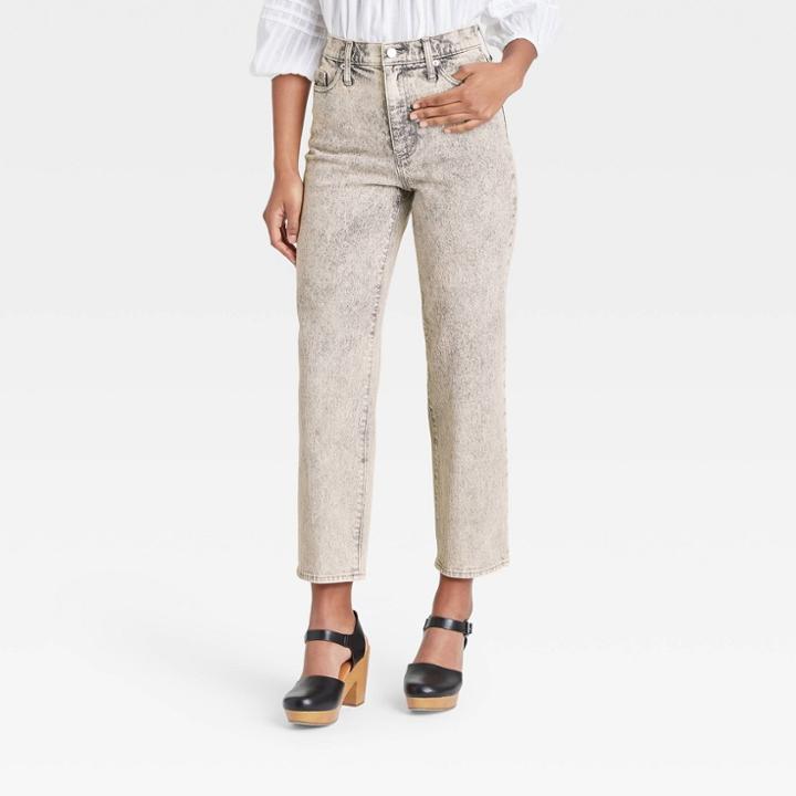 Women's High-rise Vintage Straight Cropped Jeans - Universal Thread Gray Wash