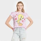 Women's Tweety Hearts Short Sleeve Graphic T-shirt - Pink