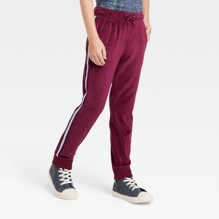 Boys' Velour Pull-on Jogger Sweatpants - Cat & Jack Burgundy