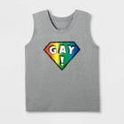 Ev Lgbt Pride Pride Gender Inclusive Adult Extended Size Gay Hero Graphic Tank Top - Heather Gray 1xb, Adult Unisex