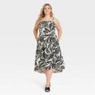 Women's Plus Size Sleeveless Baby Doll Dress - Who What Wear Cream Floral 1x, Ivory Floral