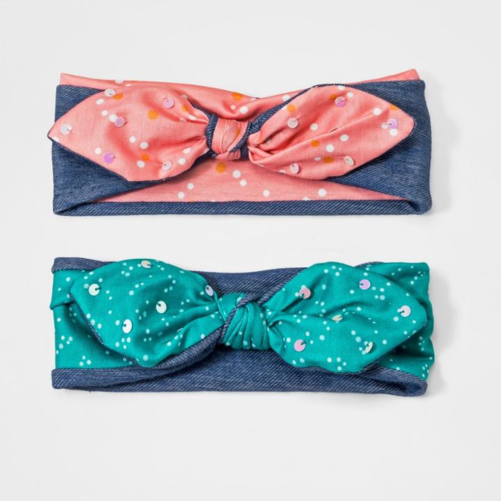 Girls' 2pk Bow Headwrap - Cat & Jack,