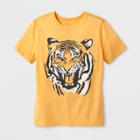 Boys' Adaptive Short Sleeve Tiger Graphic T-shirt - Cat & Jack Light Orange