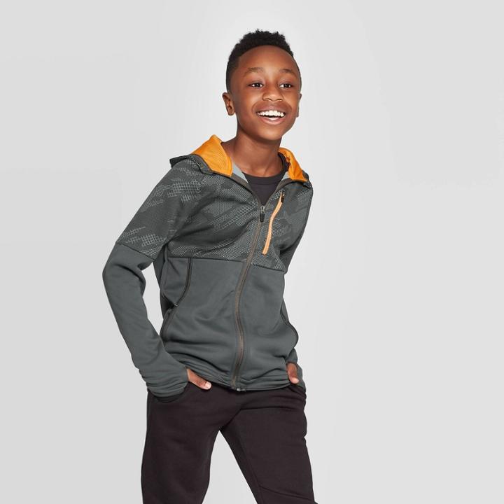 Boys' Premium Tech Fleece Full Zip Hoodie - C9 Champion Gray M, Boy's,