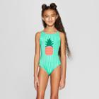 Girls' Summer Fun One Piece Swimsuit - Cat & Jack Green