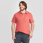 Men's Tall Standard Fit Short Sleeve Polo Jersey Shirt - Goodfellow & Co Rust