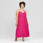 Women's Plus Size Strappy Midi Dress - Universal Thread Pink X