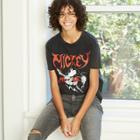 Women's Disney Mickey Rocker Short Sleeve Graphic T-shirt - Charcoal