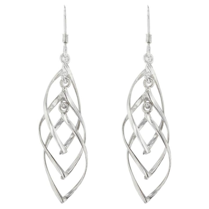 Target Drop Dangle Earrings Plated Brass Twisted Interlocking -