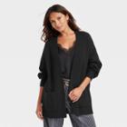 Women's Open Cardigan - A New Day Black