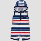 Baby Boys' One Piece Joy 4th Of July Hooded Striped Romper - Just One You Made By Carter's Blue/white/red 3m, Boy's, White Blue Red
