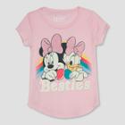 Girls' Disney Minnie Mouse And Daisy 'besties' Short Sleeve T-shirt - Pink