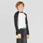 Boys' Long Sleeve Rash Guard - Cat & Jack White/black L, Boy's,