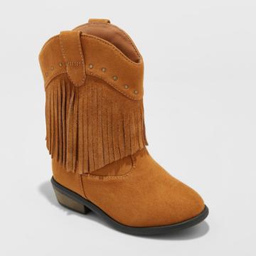 Toddler Girls' Mahogany Western Boots - Genuine Kids From Oshkosh Cognac