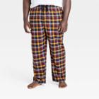 Men's Big & Tall Plaid Flannel Pajama Pants - Goodfellow & Co Gold