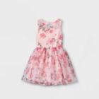 Zenzi Girls' Floral Printed Mesh Dress -