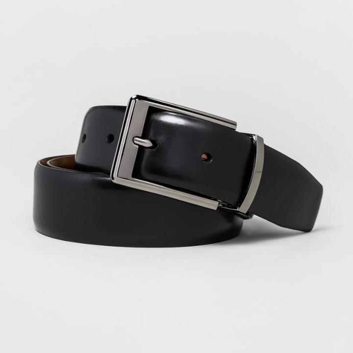 Men's Swiss Gear Reversible Dressy High Polish Belt - Black/brown